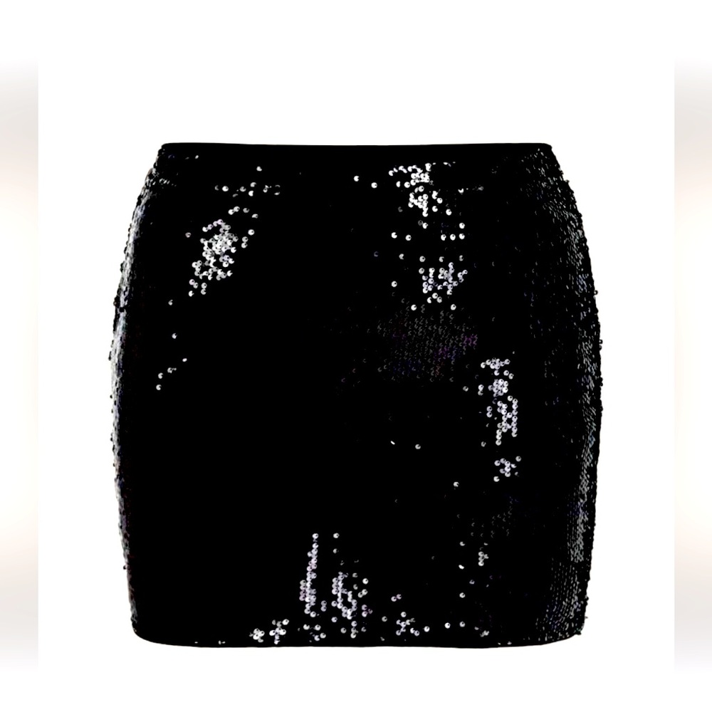 SHEIN Party Sequins Short Skirt Plus Size